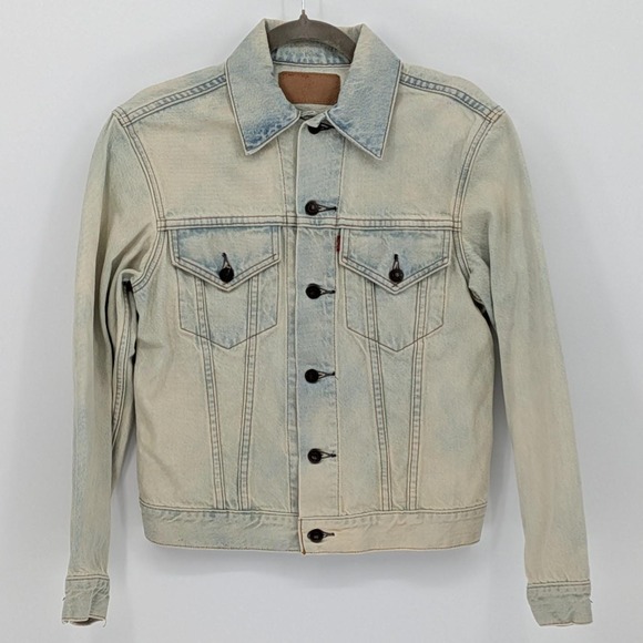 Vintage 1995 Levi's 36 JDM 70505-XX Light Wash Denim Trucker Jacket Japan Made